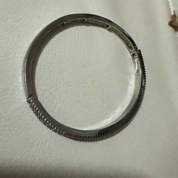 Crystal Encrusted Bangle-Silver Toned - Picture 11 of 15